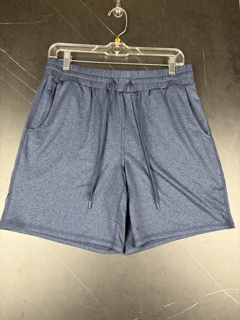 Quince Flowknit Performance Shorts Men’s S Heather Navy 7.5” Athletic Stretch